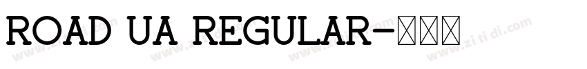Road UA Regular字体转换